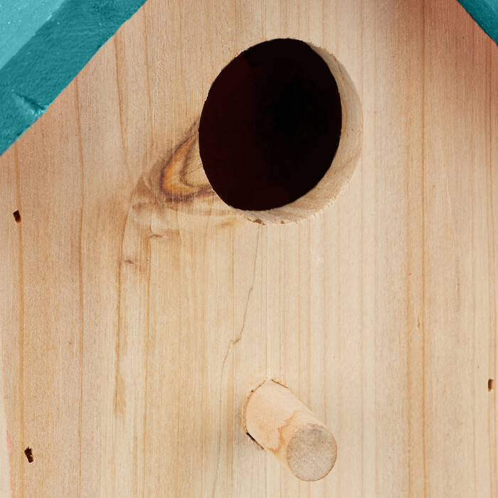 Relaxdays Decorative Birdhouse with Blue Roof