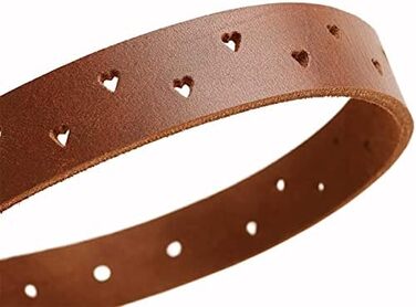 Нашийник для собак HUNTER Aalborg Soul, колір коньяк з сердечком, міцний, розмір 35