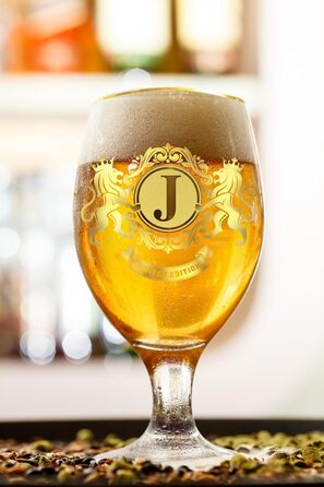Пивний келих CROWNLY CRYSTAL® з гравіюванням для чоловіків (S) - Персоналізований подарунок татові, дідусю, другу на день народження