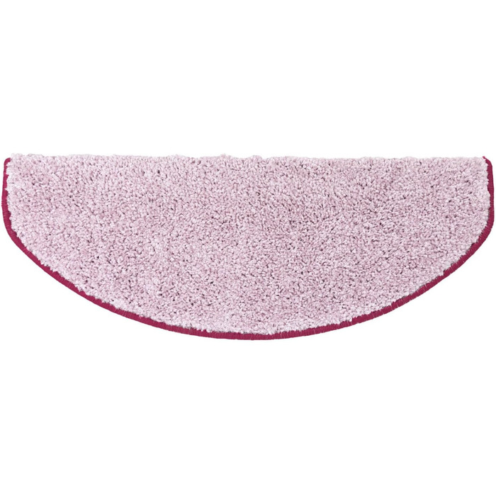 Casa Pura Shaggy Stair Treads - 15 Piece Set - Non-Slip, Soft High Pile Carpet for Stairs - 65 x 23.5 Inch - Rose Color