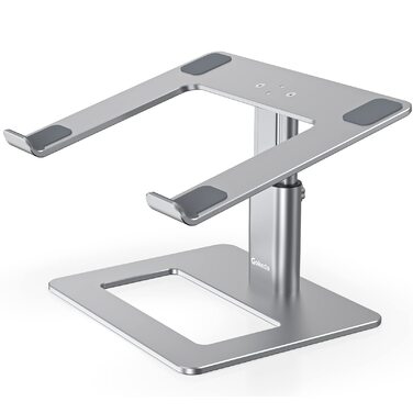 Підставка для ноутбука GOKEDA, регульована, ергономічна, з алюмінію, сумісна з MacBook, Dell, HP, Lenovo, Samsung (11-17 дюймів), сіра