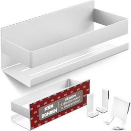 Поличка для душу без свердління - органайзер для ванної кімнати - полиця для душу з алюмінію, сріблястого кольору