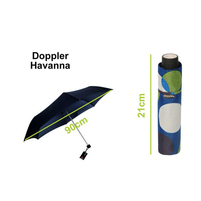 Парасолька Doppler, ручна, складана, з чохлом, синя