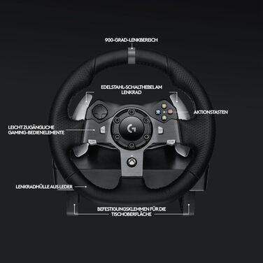 Руль Logitech G29 Driving Force з Force Feedback, 900°, шкіряне покриття, педалі з нержавіючої сталі, сумісний з PS4/PS3/PC/Mac, чорний