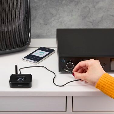 Bluetooth-адаптер Hama для стереосистем та колонок, приймач аудіосигналу для модернізації звукової системи