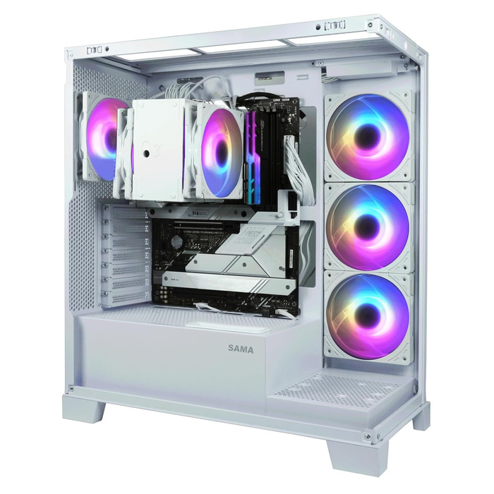 Scythe Mugen 6 White ARGB - Кулер для CPU з RGB підсвічуванням, 120мм, LGA1700, LGA1151, AM5/AM4