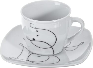 Набір посуду Maser Serie Chanson, 30 предметів, порцеляна, для 6 осіб, білий