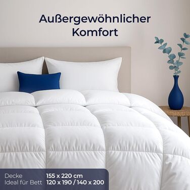 Пухова ковдра Dreamzie Komfort 135x200 см, щільність 650 г/м², тепла зимова ковдра