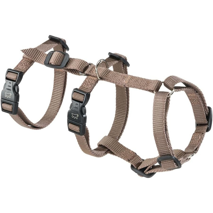 Шлейка для собак Ferplast Brave, середнього розміру, коричнева, з 6 застібками. Безпечна та регульована шлейка для грейхаундів та інших собак.