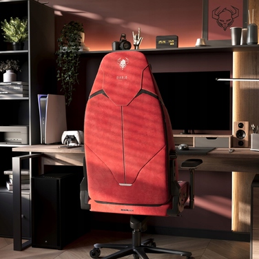 Ігрове крісло Diablo Chairs X.EYE PRIME, тканина, чорно-червоне
