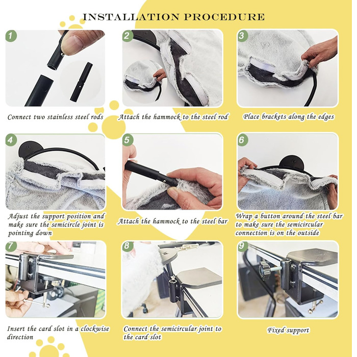 Кішка гамак ліжко кошик для сну, м'яке ліжко для котів та цуценят, 45x45 см, з ковдрою та іграшками, до 22 кг
