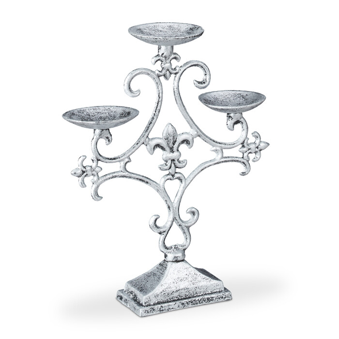 Relaxdays 3-Arm Candle Holder
