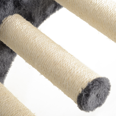 PawHut 4-Piece Cat Climbing Wall - Cat Climbing Wall Set with Hammock and Bridge, Supports up to 5 kg, Dark Grey