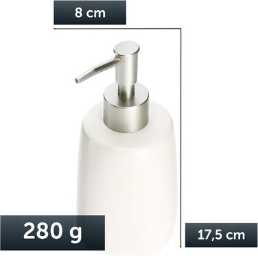 Дозатор мила KADAX: керамічний диспенсер для мила, мийного засобу та лосьйонів для ванної/кухні