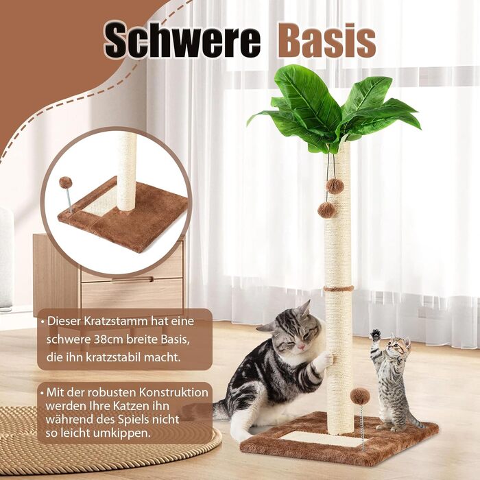Котячий кігтетоп Leisuremix XXL, 80 см, зелений, сучасний дизайн, для великих котів