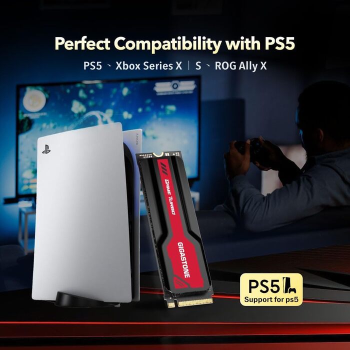 Gigastone SSD Gen4 2TB: Швидкий NVMe PCIe 4.0 SSD для ПК, ноутбука, PS5 з радіатором