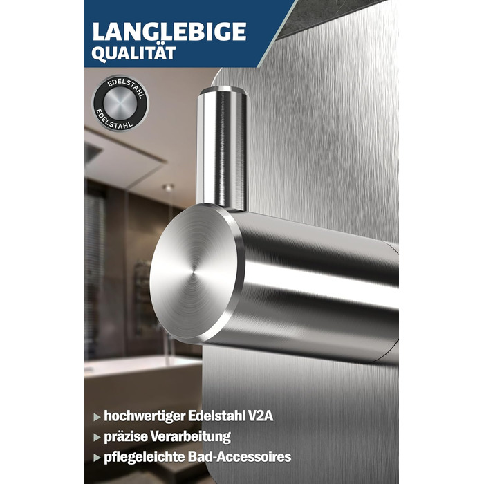 Набір гачків самоклеючих, 4 шт, нержавіюча сталь, для ванної кімнати, кухні, з водонепроникними клейкими подушечками