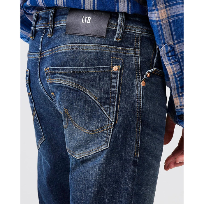 Джинси чоловічі LTB Roden Bootcut блакитні, Arona Wash, W28-W40, бавовна з еластаном 34W/32L