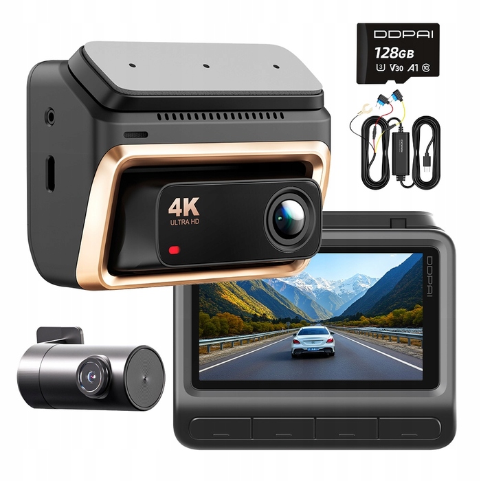 Автомобільний відеореєстратор DDPAI Z60 Pro + Задня камера + Hardwire Kit + Карта пам'яті 128GB