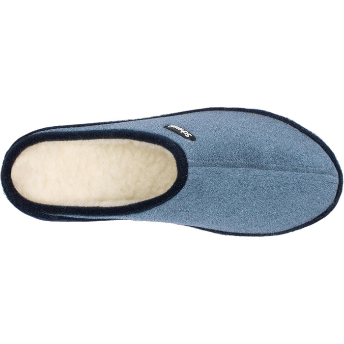 Чоловічі фетрові домашні тапочки Schawos 6030, теплі, з підкладкою з шерсті, з устілкою, міцна підошва, неслизькі, 42 EU, морські, 10w
