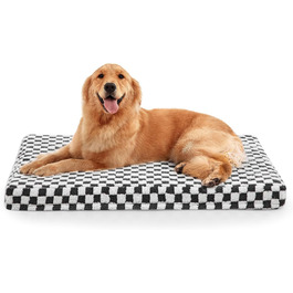 JOEJOY Extra Large Orthopedic Dog Bed, Extra Large Washable Cat Bed Dog Cushion with Memory Foam Washable Removable Waterproof Lining Orthopedic Dog Bed Gray