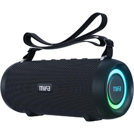 MIFA A90 Bluetooth-колонка: 60W, водонепроникність IPX7, RGB-підсвічування, 30 годин роботи, USB/Micro SD/AUX, True Wireless Stereo, з чохлом та ремінцем