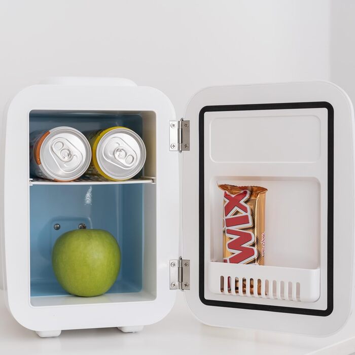 Mini холодильник Flamingueo 4L, 12V/220V: Косметичний, для догляду за шкірою, настільний, білий