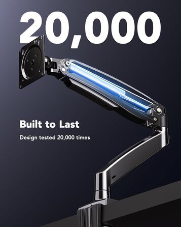 Кріплення для монітора HUANUO, 49 дюймів, ультраширокий, до 12 кг, з USB, VESA 75x75/100x100 мм, чорний