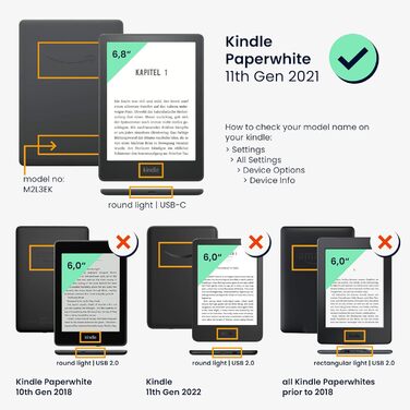 Чохол-книжка kwmobile для Amazon Kindle Paperwhite 11 (2021) - квітковий дизайн, магнітний замок, синьо-червоно-білий, захисний для електронного читача Kindle Paperwhite 11. Generation 2021