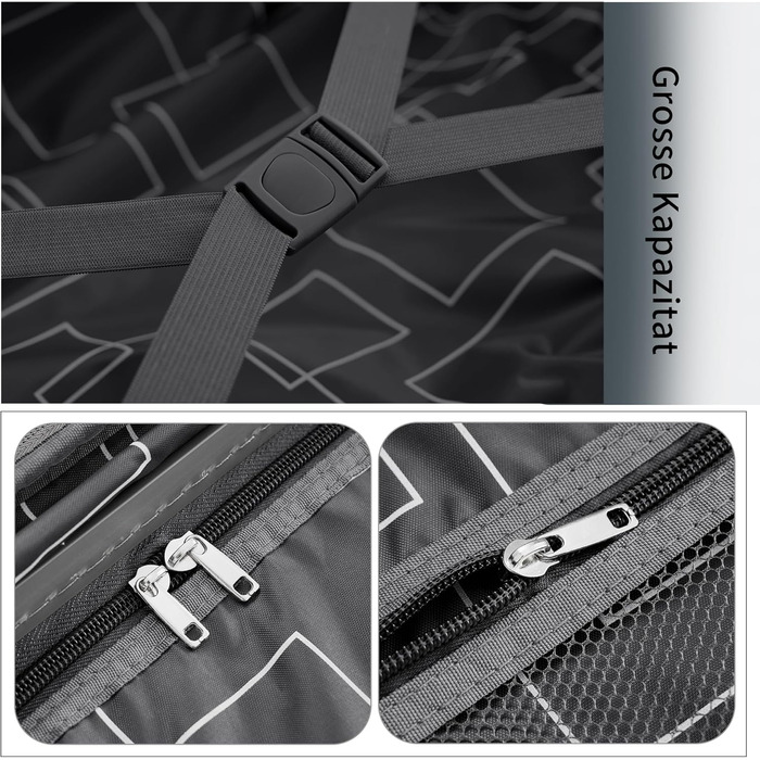 Набір валіз Merax TSA-Schloß 3 шт. (M-L-XL) з телескопічним ручками та 4 колесами, чорний. Валізи ручної поклажі, PP-матеріал, з TSA-замком.