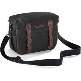 Сумка для камери K&F Concept: фотосумка для дзеркальної/DSLR камери, сумка для фотографа з відділеннями для об'єктивів та аксесуарів (чорно-коричнева)