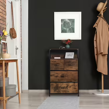 Relaxdays Chest of drawers with 4 drawers