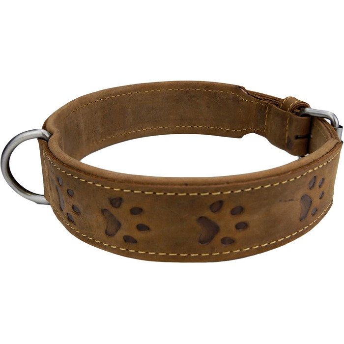 Greenburry В'язаний ошийник для собак з натуральної шкіри, 60 см, L