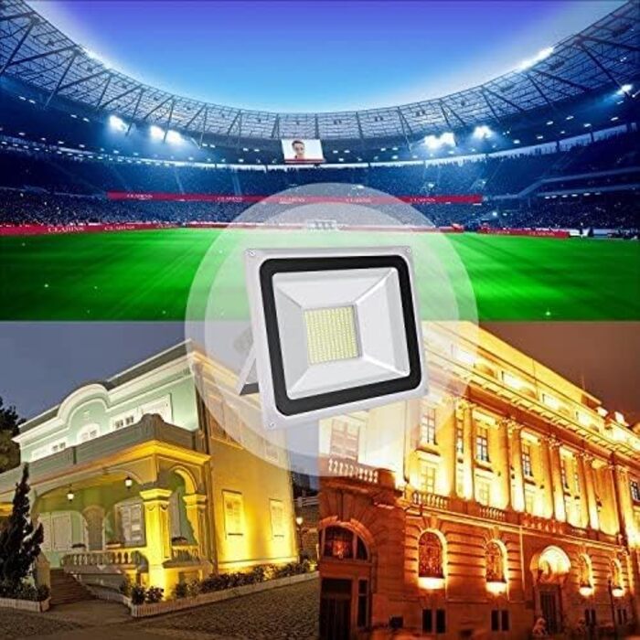 LED Floodlight Outdoor 100W Outdoor Spotlight | LED Floodlight Floodlight Outdoor Searchlight Cold White | Super Bright 10000LM 6000K Cold White IP65 Waterproof Floodlight Wall Light for Garden Sports Field