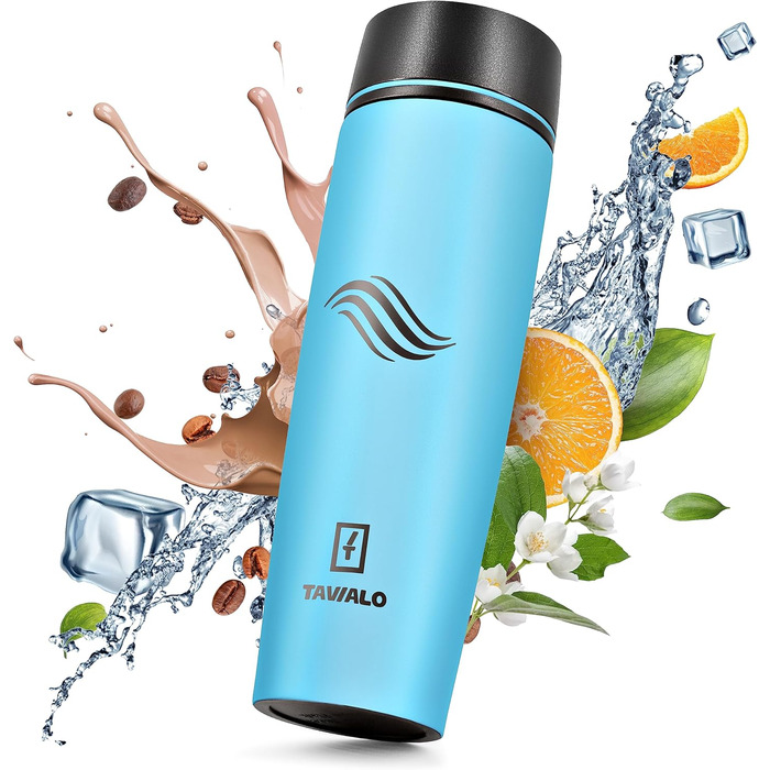 Термокружка Tavialo 460 мл, нержавіюча сталь, пудрово-рожевий колір, для кави та напоїв