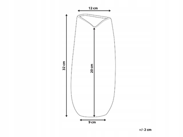 Керамічна ваза Beliani, 12 x 32 см