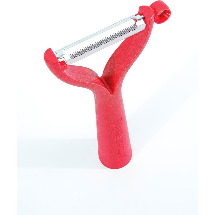 TUPPERWARE Universal Peeler (2) Red D119 Flat Grind Wavy Grind