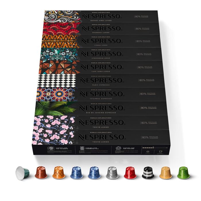Капсули для Nespresso Original: Суміш Espresso та Lungo (100 шт.) | World Explorations