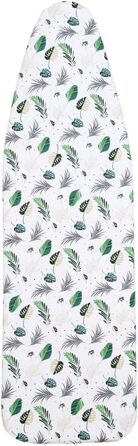 Чохол для прасувальної дошки Yizunnu 140 x 50 см з товстим шаром підкладки, регульованою фіксацією та стійким до подряпин принтом (Листя)