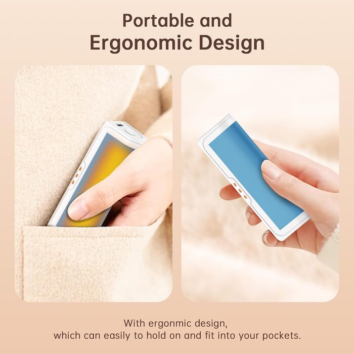 Jonwall Електричні грілки для рук, перезаряджаються, 2 шт. у наборі, USB, 3 рівні нагріву, для кемпінгу, гольфу, подарунок (блакитні)