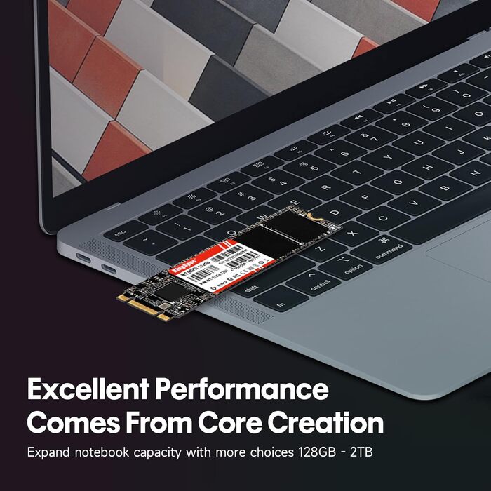 KingSpec 1TB M.2 SSD 2280: Внутрішній SSD-накопичувач SATA III 6Gb/s для ПК та ноутбука (швидкість читання/запису до 580/520 МБ/с)