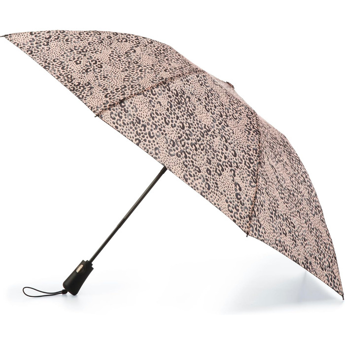 Сонцезахисний парасолька Recycelter InBrella з автоматичним закриттям, компактний дизайн, захист від вітру, для подорожей, з принтом леопарда