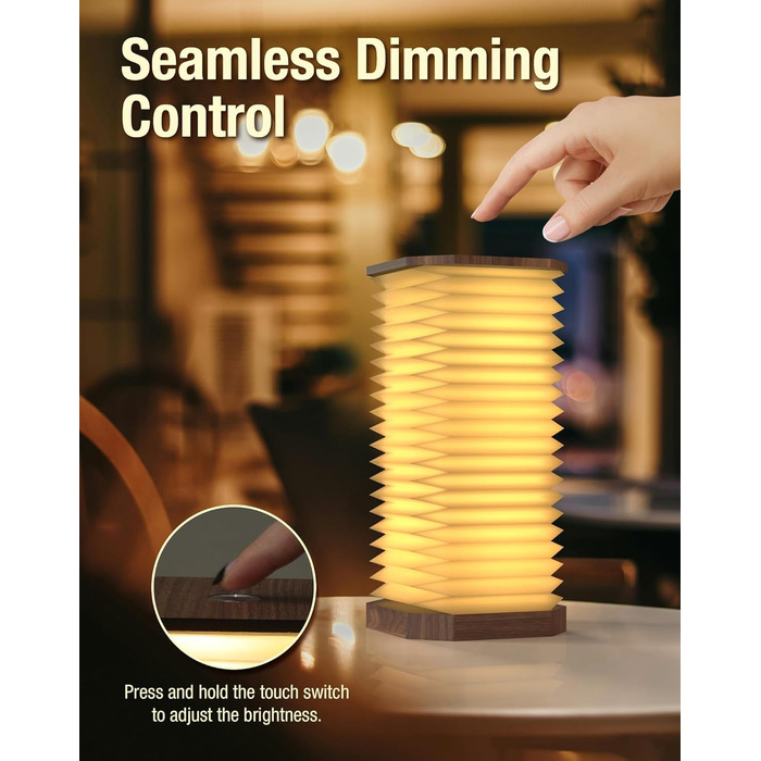 Настільна лампа для спальні та вітальні, регульована висота та яскравість, тепле світло, для читання, навчання, офісу, дому, гуртожитку (без ручки)