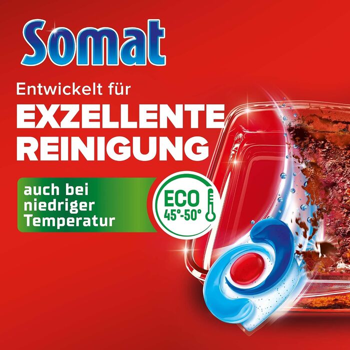 Капсули для посудомийних машин Somat Excellence 4in1, без запаху, для ідеального очищення та блиску, 176 шт.