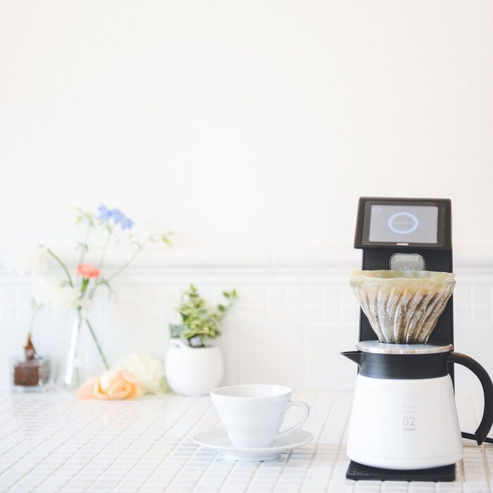 Чайник Hario V60-02, 600 мл, білий, нержавіюча сталь/пластик
