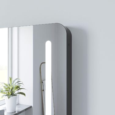 Дзеркало для ванної кімнати AQUABATOS 50x70 см LED з підсвічуванням, сенсорне керування, холодний білий (6400K), IP44, CE, енергозберігаюче