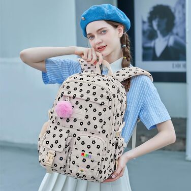 Шкільний рюкзак для дівчаток-підлітків, Cordrucksack (z-Plum-Blossom), для дітей від 8 років