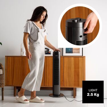 Турбовентилятор Taurus TF780 білий з пультом керування сірий, 120 Вт