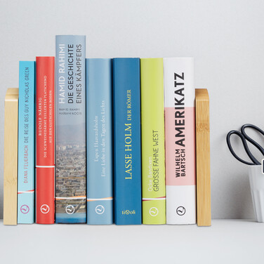 Relaxdays Bamboo Bookends - Set of 2
