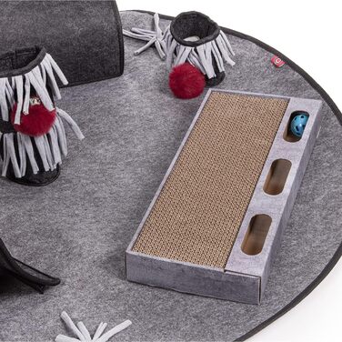 CanadianCat Company | Coleen Cat Activity Mat, Intelligence Toy for Cats, Interactive Activity for Cats Play Mat, Play Mat, Gray/Brown, 110 x 90 cm (ActivityTeppich COSMO)